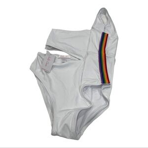 NWT Stella Cove White Swimsuit with Colorful Trim